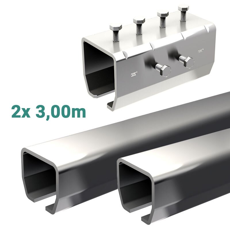Schiebetür Laufschiene C- Profil 20&25mm Länge 2m in 2 Grössen und 2  Stärken wählbar (20mm, Materialstärke 2mm) : : Baumarkt