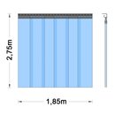 PVC Vorhang - Breite 1,85m 2,75m 2-fache berlappung