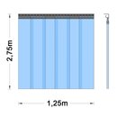 PVC Vorhang - Breite 1,25m 2,75m 1-fache Überlappung